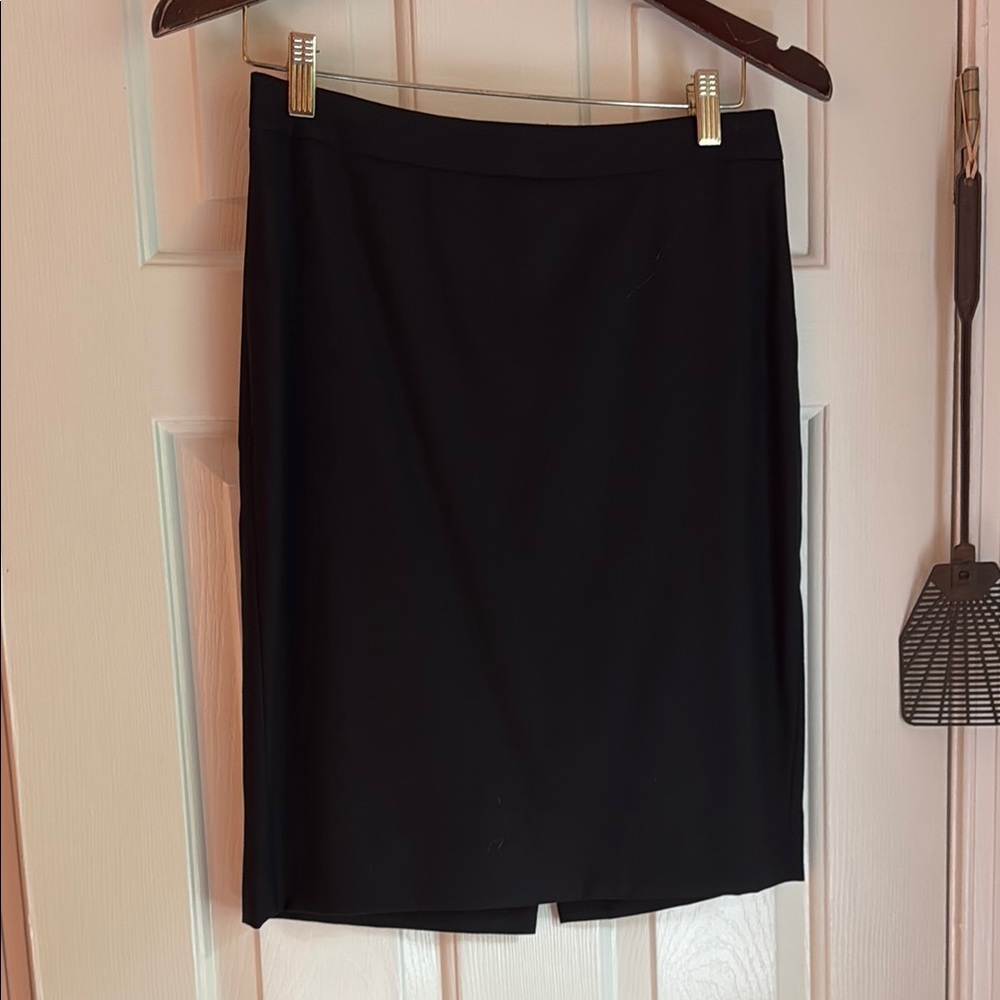Classic J Crew Black Lightweight Wool Pencil Skirt